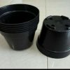 1 Lusin Pot 17 Hitam Polos Berbagai Ukuran (12 pcs)