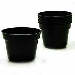 Pot Tanaman Hitam Plastik 6 Pcs 17cm